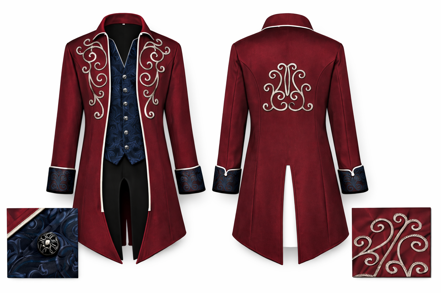 Victorian Gothic Tailcoat | Choose Color and Size