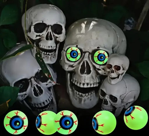 Glow In Dark Eyeball 1.25 inch - Each