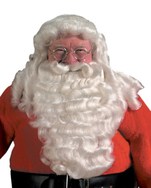 Long Full Natural Santa Wig And Beard Set w/adjustable Mustache