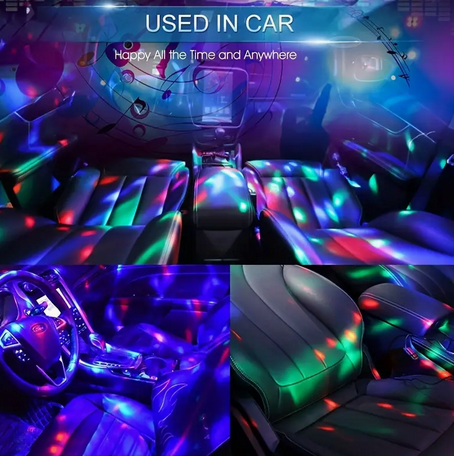 LED Small Magic Ball Mini Multicolor Disco Light USB-Powered