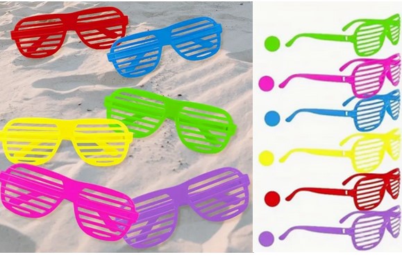 Sunglasses Shudder Shades 6 Color 6 Pack
