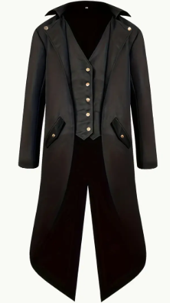 Steampunk Tailcoat Black Size 3XL