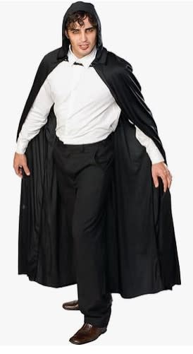Long Hooded Cape, Black