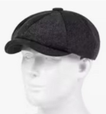 Roaring 20s Newsboy Hat Black Shelby