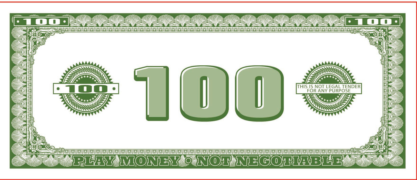 Phoney Money 50 Pack - $100's