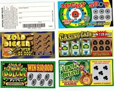 Fake Lottery Tickets - 5 Pack
