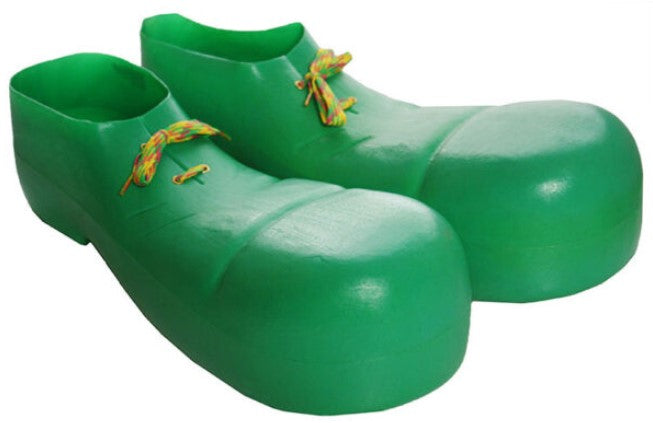 Clown Shoes Plastic 15 inch - Green