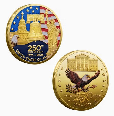 USA 250th Anniversary Commemorative Golden Coin