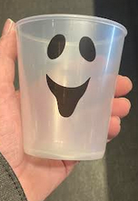 Plastic Cup Ghost 9oz Dishwasher Safe