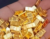 Gold Ingot Prop .5 in H 36 pcs.