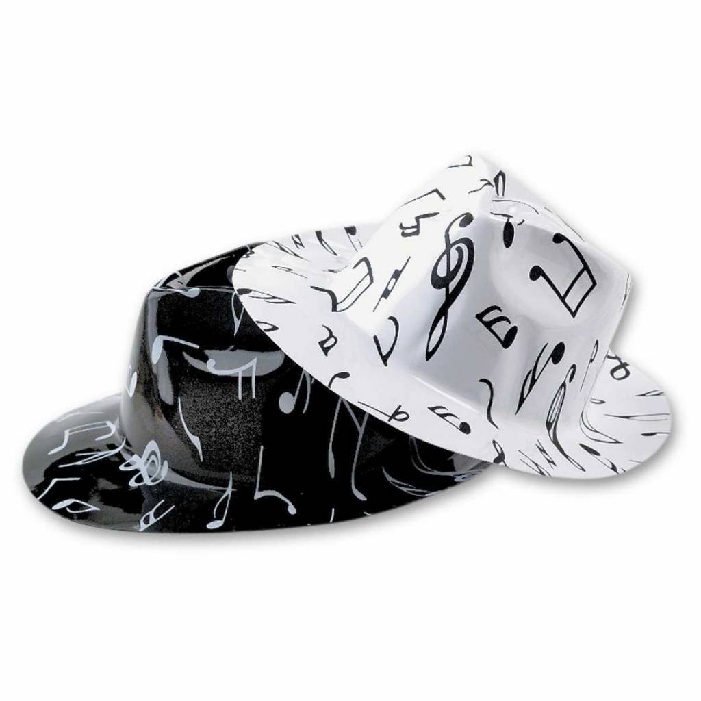 Fedora Musical Notes Black or White