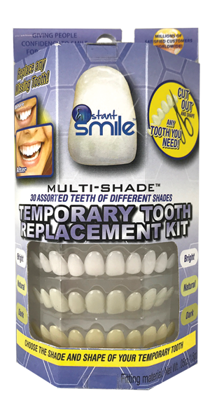 Instant Smile - Multi-Shade Temporary Tooth Replacement Kit, Upper and Lower Veneers
