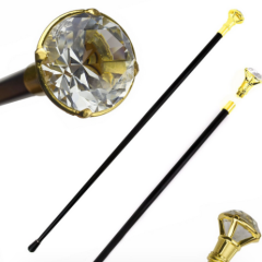 Walking Cane Decorative Crystal Knob 37 Inches