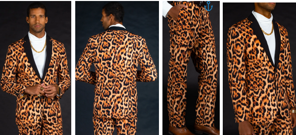 The Fastest Finishers Leopard Print Suit Blazer US Size 48 / Suit Pants Size 46/36 by Shinesty