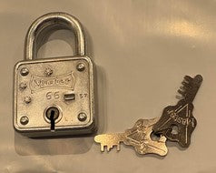 VINTAGE Padlock Master No. 66 | 2 Keys Never Used No Box