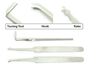 Lock Pick Set - Turning Tool, Hook and Rake (M10/902)