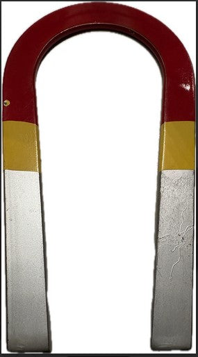 Vintage 60s-70s 5-inch Horseshoe Magnet Red/Yellow