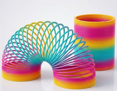 Spring Toy Coil 2.48 inch Tall - Multicolored Plastic
