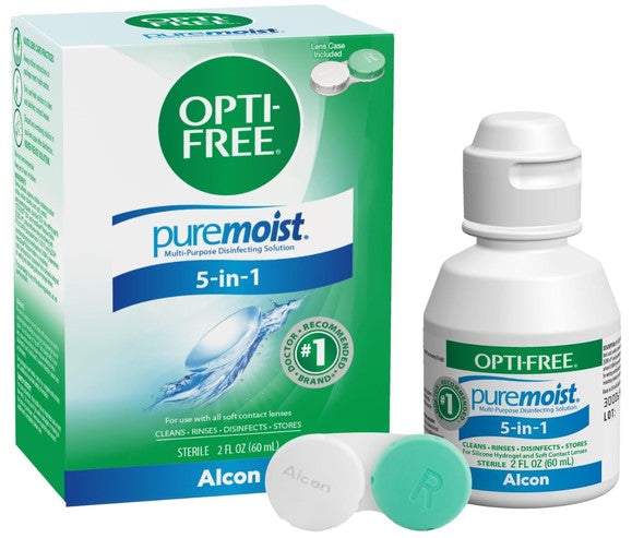 Opti-Free Pure Moist 5-in-1 Contact Lens Soultion 2oz. 60ml by Alcon