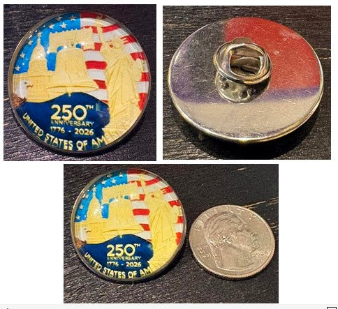 USA 250th Anniversary Commemorative Golden Pin