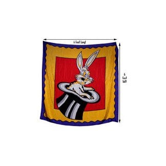 Silk Rabbit in the Hat, 6 Foot Square by Royal Magic(M11)