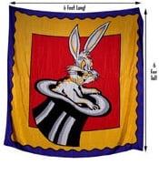 Silk Rabbit in the Hat, 6 Foot Square by Royal Magic(M11)