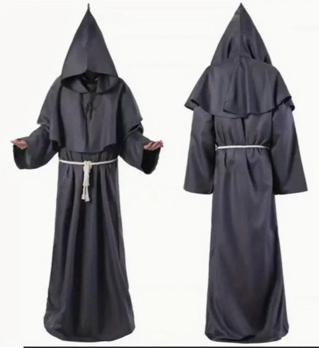 Monk Robe Deluxe, Black - One Size XL