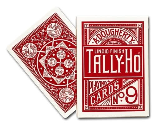 Tally-Ho Fan Back Playing Cards, Poker Red