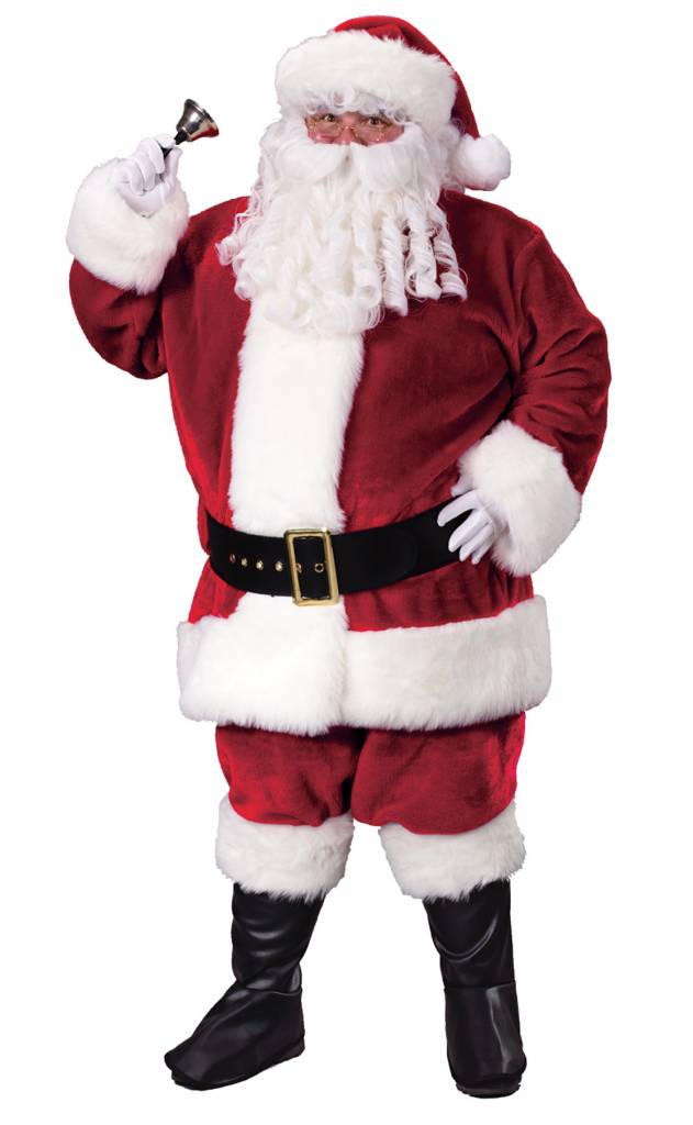 Crimson Plush Santa Suit - Choose Size