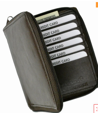 Wallet RFID Blocking Brown Soft Leather Zippered ID Wallet RFID P 702