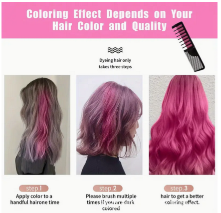 Hair Chalk Combs 10 Color Pack | For light to medium natural color