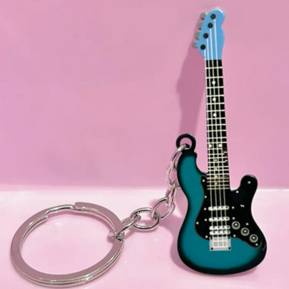 Keychain Guitar Blue