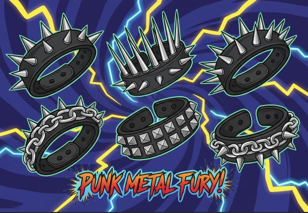 Heavy Metal Wrist Band Assorted