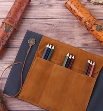 Treasure Map Pencil Case - Smooth Brown