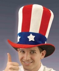 Velvet Uncle Sam Top Hat