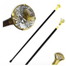 Walking Cane Decorative Crystal Knob 37 Inches