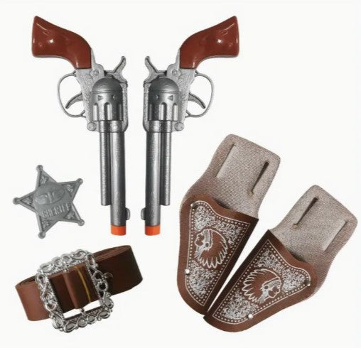 Western Sherriff Two Gun and Holster Set - Plastic