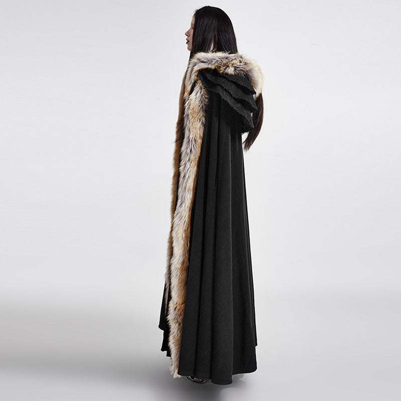 Gothic Wool Collar Long Cloak - Choose Color