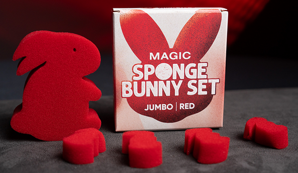 Magic Sponge Bunny Rabbit Set Red by Murphys Magic