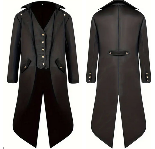 Medieval Long Coat Black Size 46-48