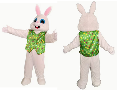 Easter Bunny Mascot Green Vest