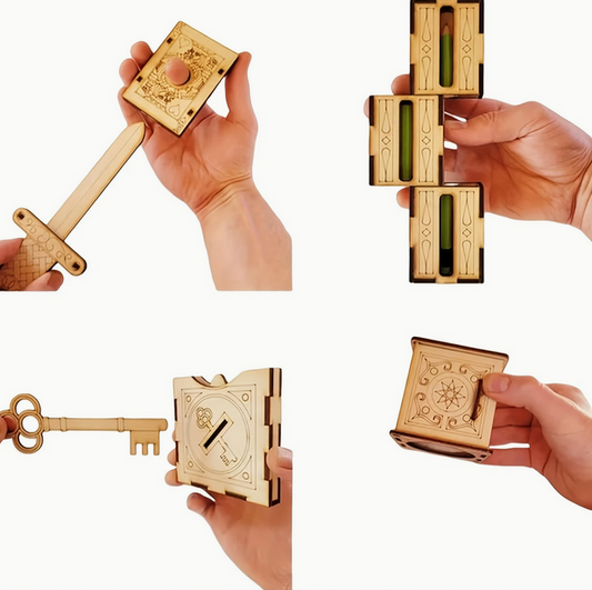 Wooden DIY Magic Set 4 Tricks