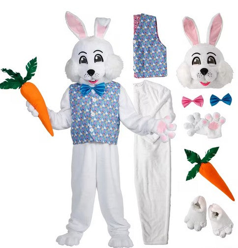 Easter Rabbit Bunny  wBlue/Pink Vest and Bow Ties