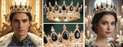 Crown Full Circle Gold/Onyx Unisex King/Queen
