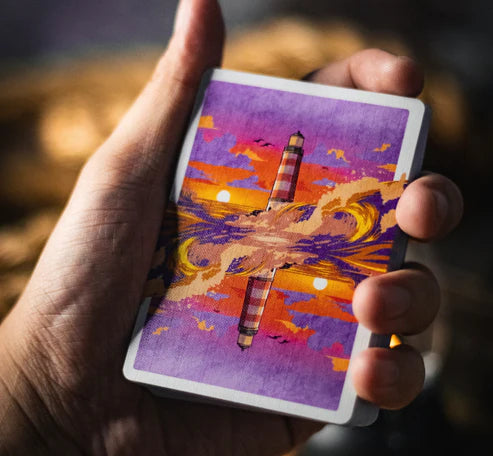 Lighthouse Dusk Playing Cards