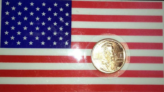 Flag Card w/Special Embossed Penny by Sasco