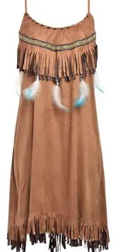 Native American Fringed Dress Adult One Size