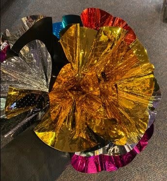 Jumbo Mylar Spring Flowers by Fukai vintage 1980s