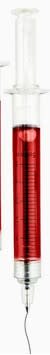 Hypodermic Needle - Pen Red Liquid Black Ink