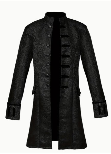 Royal Steampunk Tailcoat Black Size 3XL